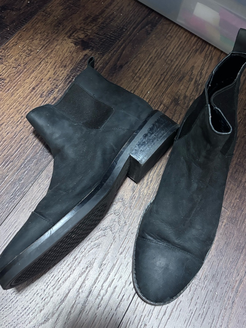 Cole Haan Black Suede Chelsea Boots